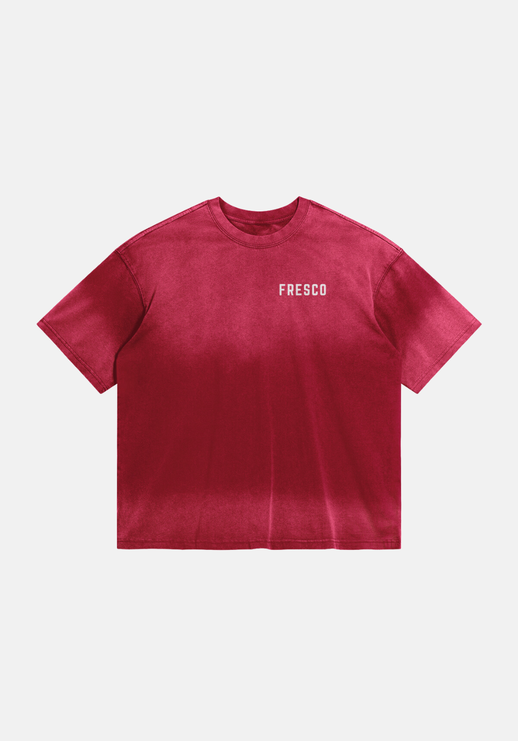 Basic Acid Wash Tee Cardinal Red