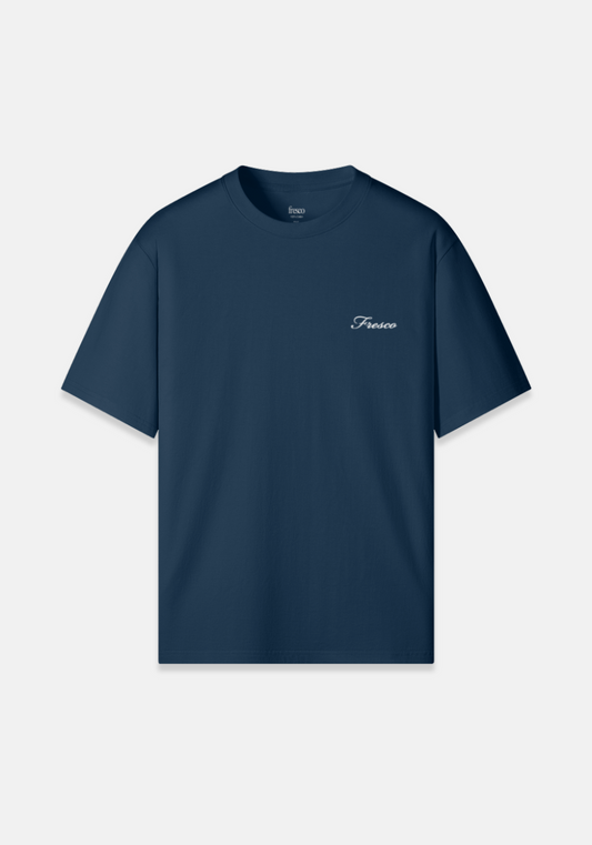 Script Tee Navy