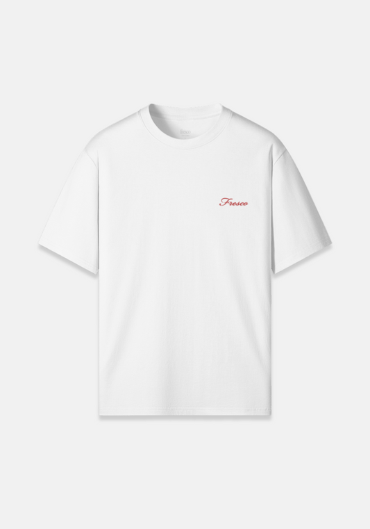 Script Tee White