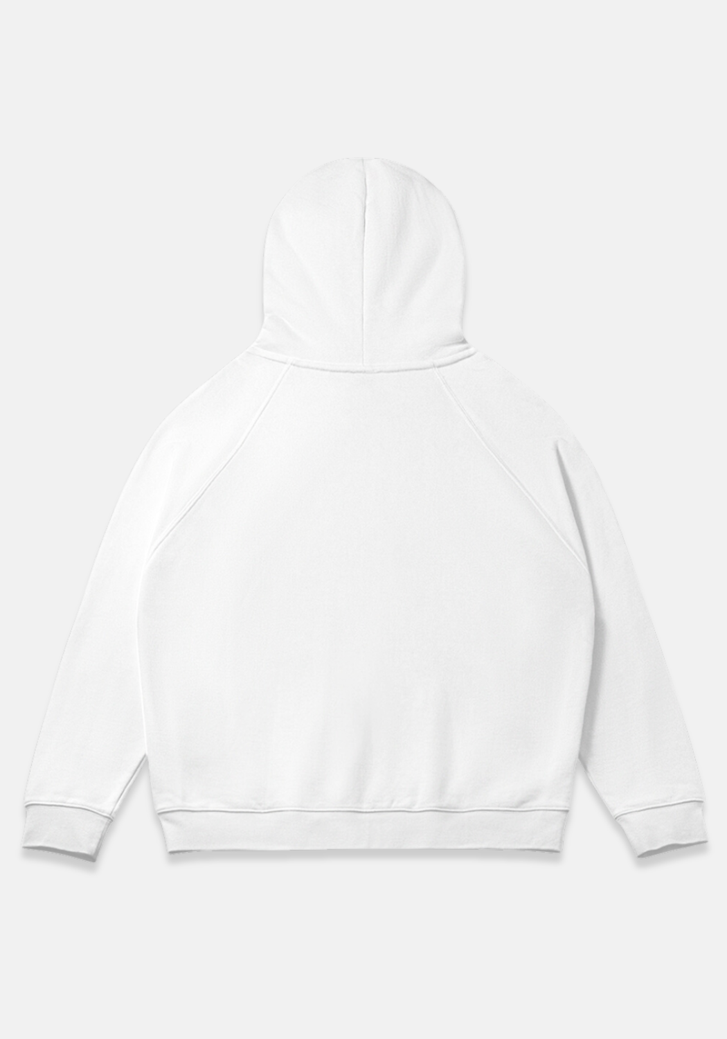 Zip Up Hoodie White