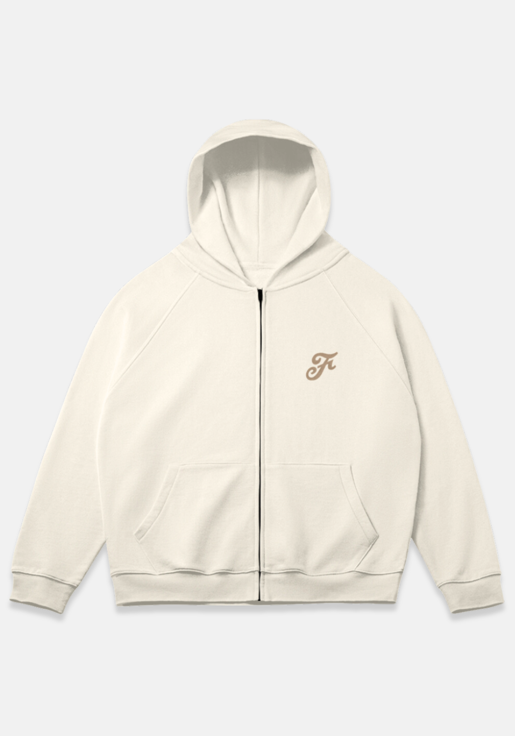 Zip Up Hoodie Rice Apricot